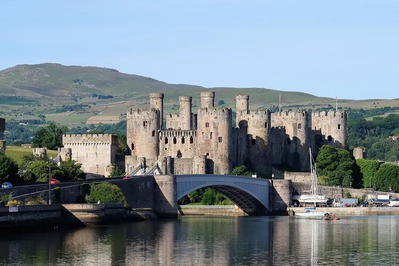 Conwy Castle seen across the water