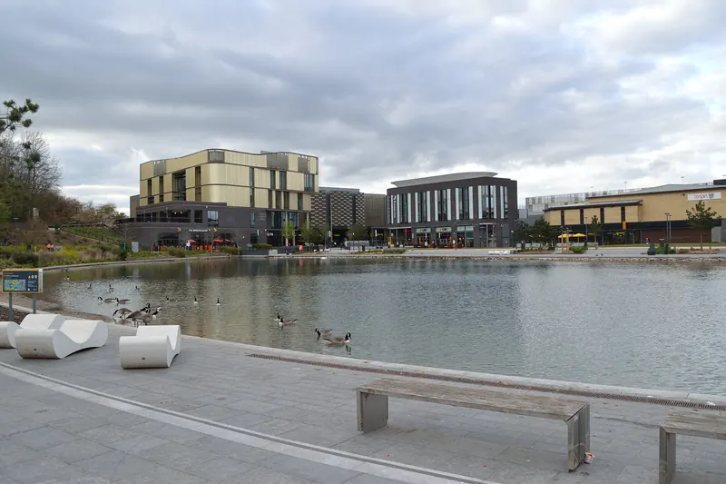 Southwater in Telford town centre, near the race HQ